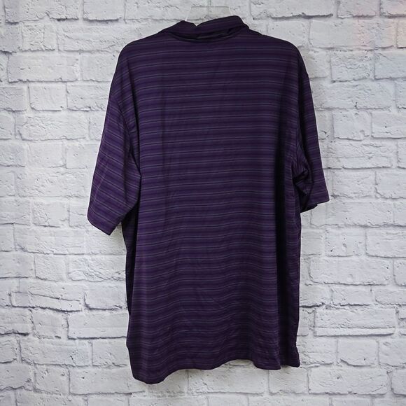 Pebble Beach Men's XXL Performance Golf Polo Shirt Active Wicking Purple/Black - Picture 6 of 7